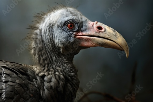 Extinct Dodo Bird. Endangered Species of Flightless Bird in Wildlife Habitat © AIGen