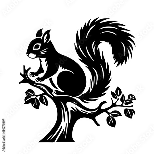layful Squirrel Vector Illustration