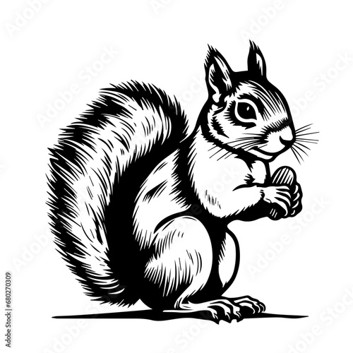 layful Squirrel Vector Illustration
