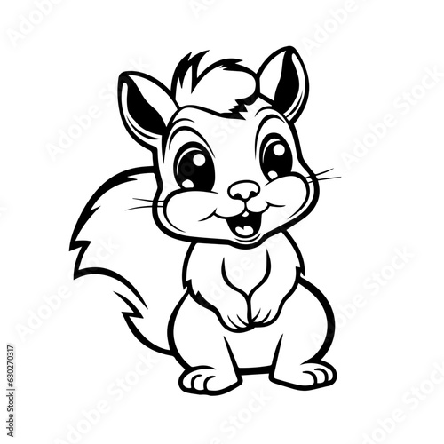 layful Squirrel Vector Illustration