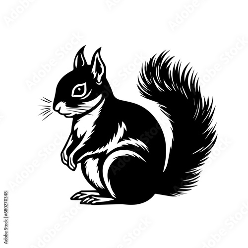 layful Squirrel Vector Illustration