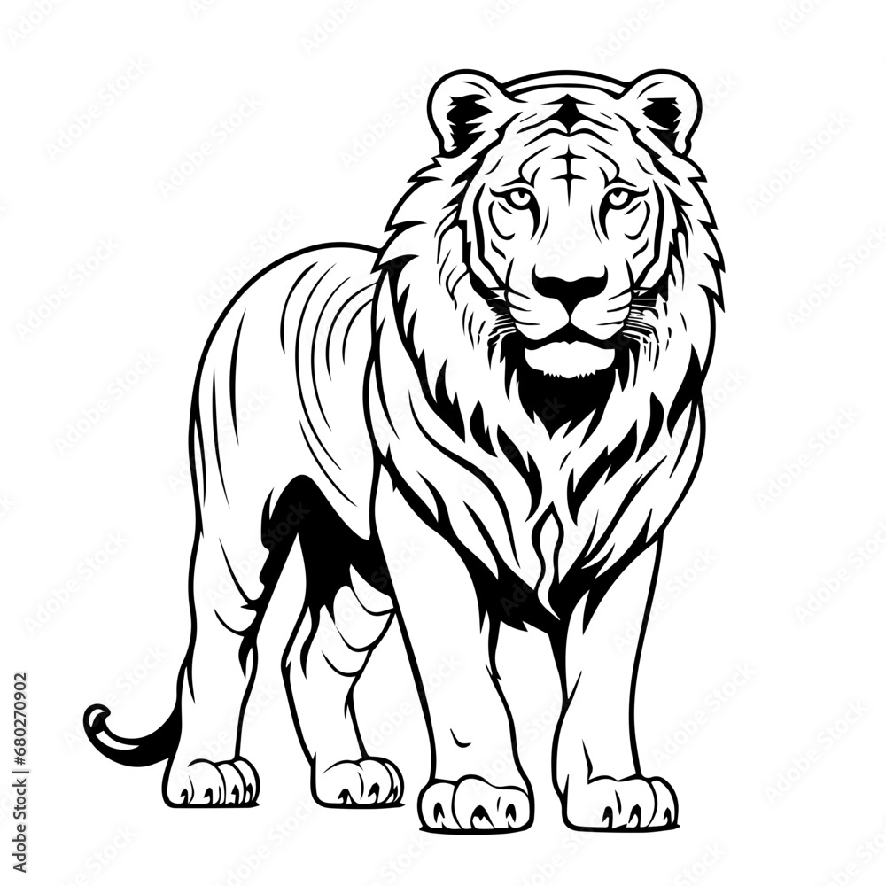 Majestic Tiger Vector Illustration Majestic Tiger Vector Illustration