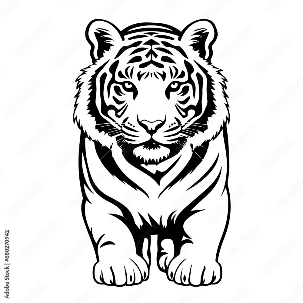 Majestic Tiger Vector Illustration