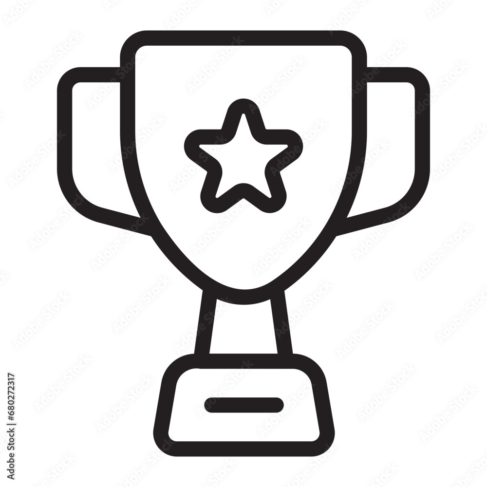 trophy line icon