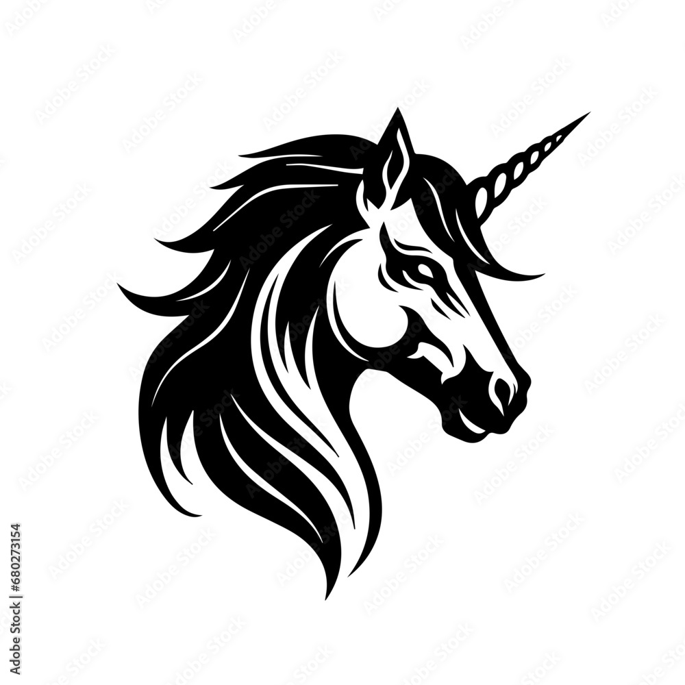 Enchanting Unicorn Head Vector Illustration