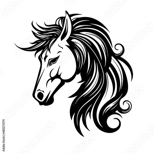 Enchanting Unicorn Head Vector Illustration © Mateusz