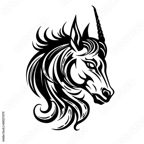 Enchanting Unicorn Head Vector Illustration