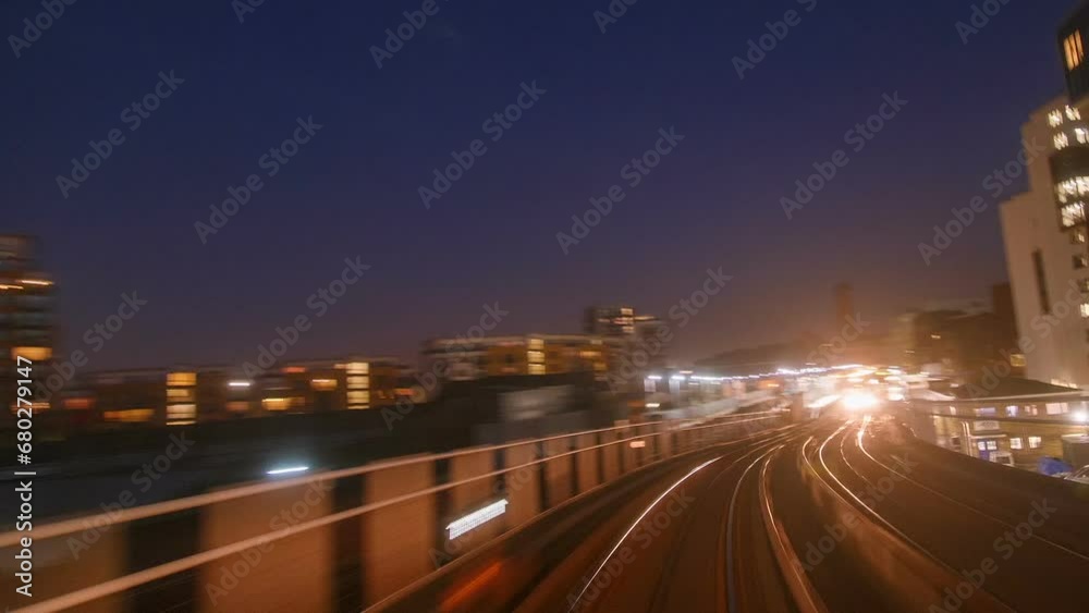 Amazing Night Timelapse Ride on London Trains, England, UK Amazing Night Timelapse Ride on London Trains, England, UK
