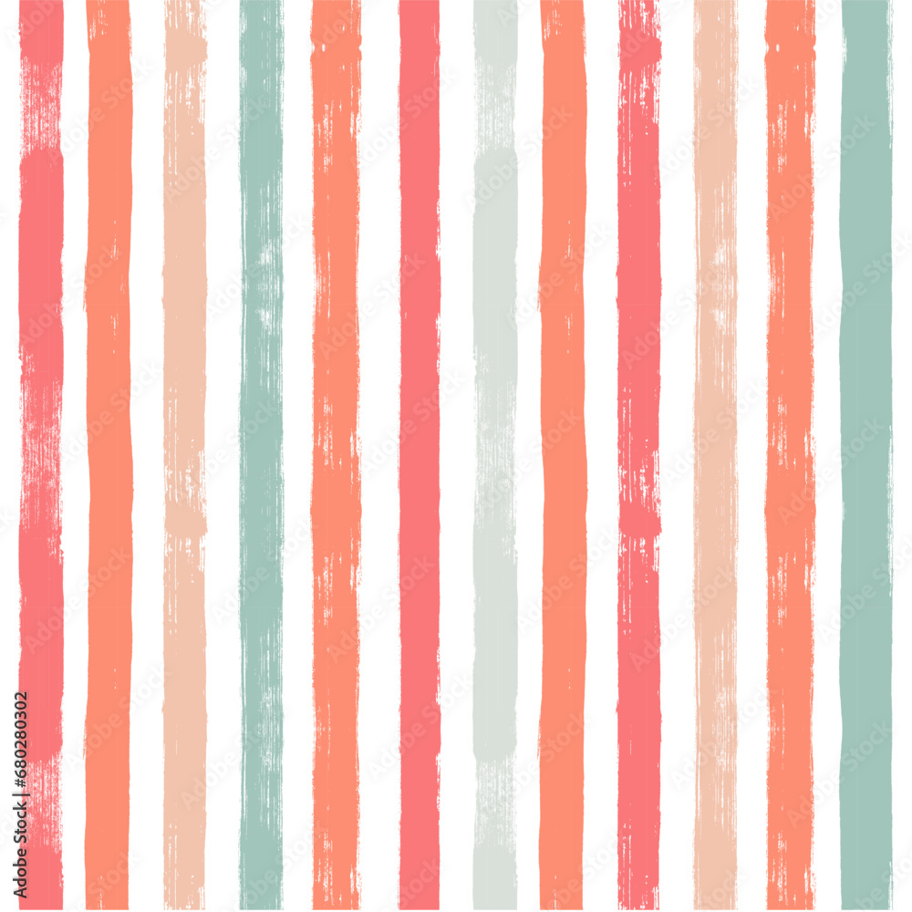 Seamless stripe pattern. Hand drawn vector stripes background, red, pink, orange and green girly brush strokes, cute spring paintbrush line backdrop Seamless stripe pattern. Hand drawn vector stripes background, red, pink, orange and green girly brush strokes, cute spring paintbrush line backdrop