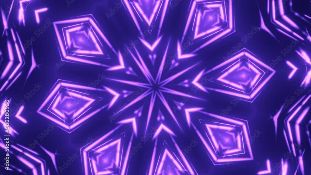sehr schnelles leuchtendes Sternenmuster Kaleidoskop, Hypnose, Psychedelisch, lila, violett
