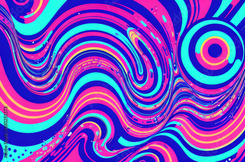 musical background, sound effect wave, abstract color, Generative AI