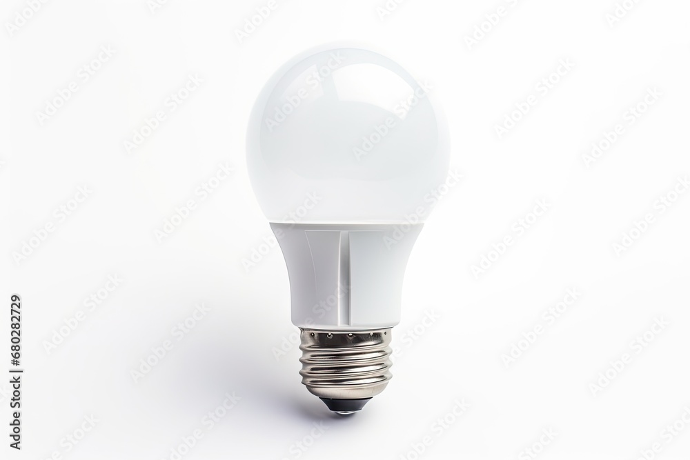 a close up of a light bulb on a white background with a reflection of the bulb on the side of the bulb. a close up of a light bulb on a white background with a reflection of the bulb on the side of the bulb.