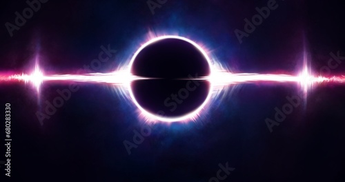 Fantastic beautiful illustration of a space object.