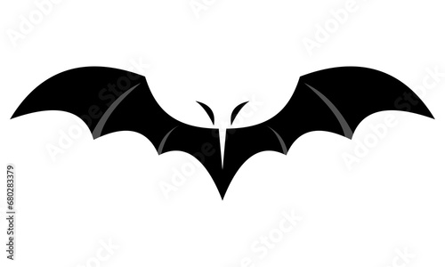 silhouette bat wings icon logo