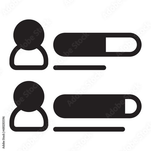 counting glyph icon