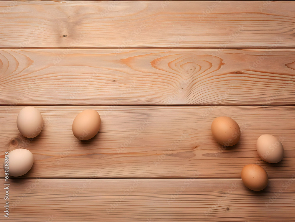 Several eggs lying on a wood table background. High quality Several eggs lying on a wood table background. High quality