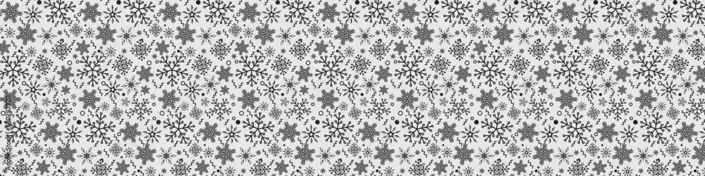snowflakes  Seamless pattern  Flat line snowing icons, cute snow flakes repeat wallpaper.