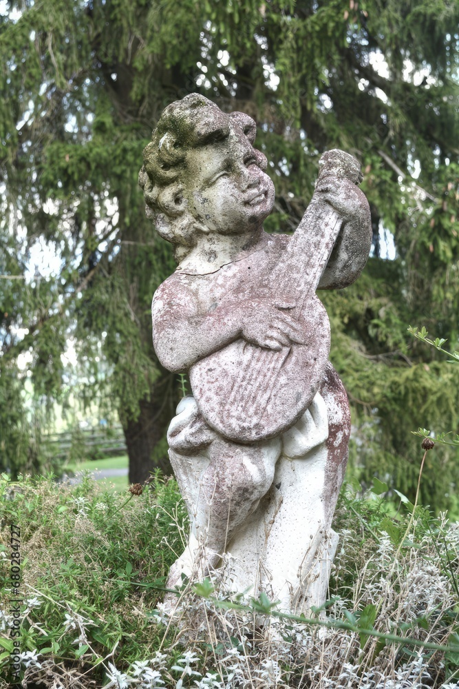 Garden Angel with Instrument