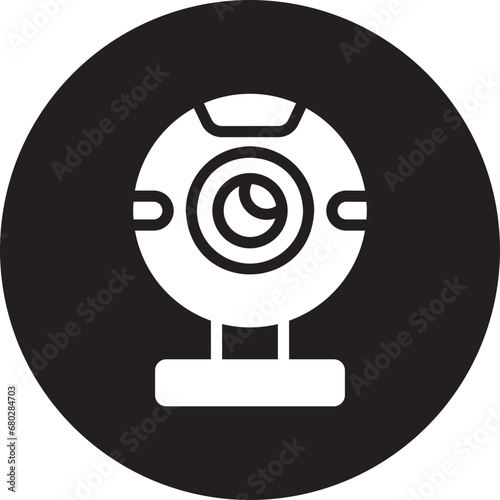 web cam glyph icon