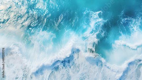 Rough Seas Symphony: A Drone's View of Ocean Majesty and Splashing Waves - created with generative AI