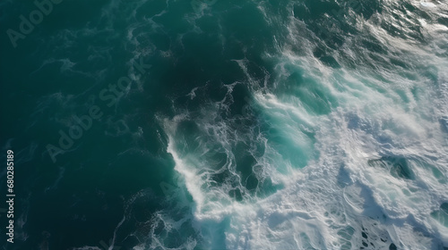 Rough Seas Symphony: A Drone's View of Ocean Majesty and Splashing Waves - created with generative AI