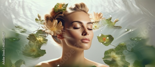 The young girl enters the spa seeking both medical and cosmetic care for her skin, as she wants to maintain her beauty and engage in proper health practices.