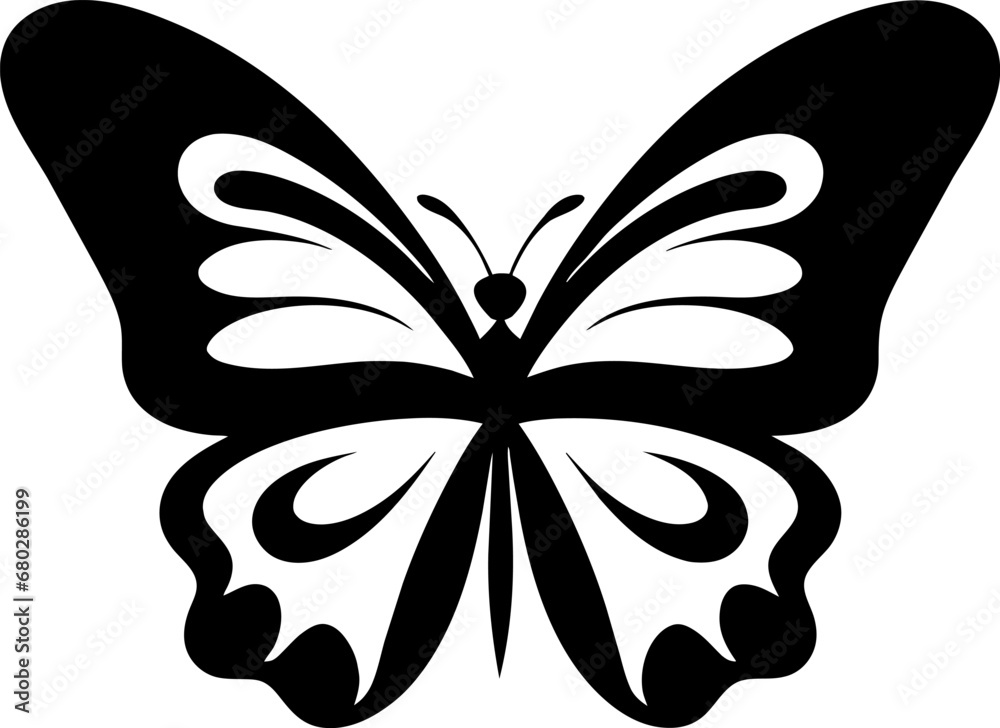 Butterfly silhouette, Butterfly illustration, Butterfly vector, Design for tattoo, Butterfly tattoo, Beautiful butterflies.