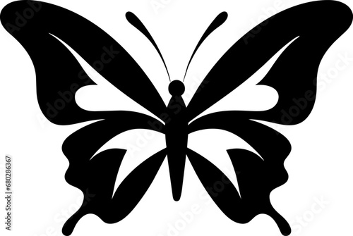 butterfly insect vector art line isolated doodle illustration