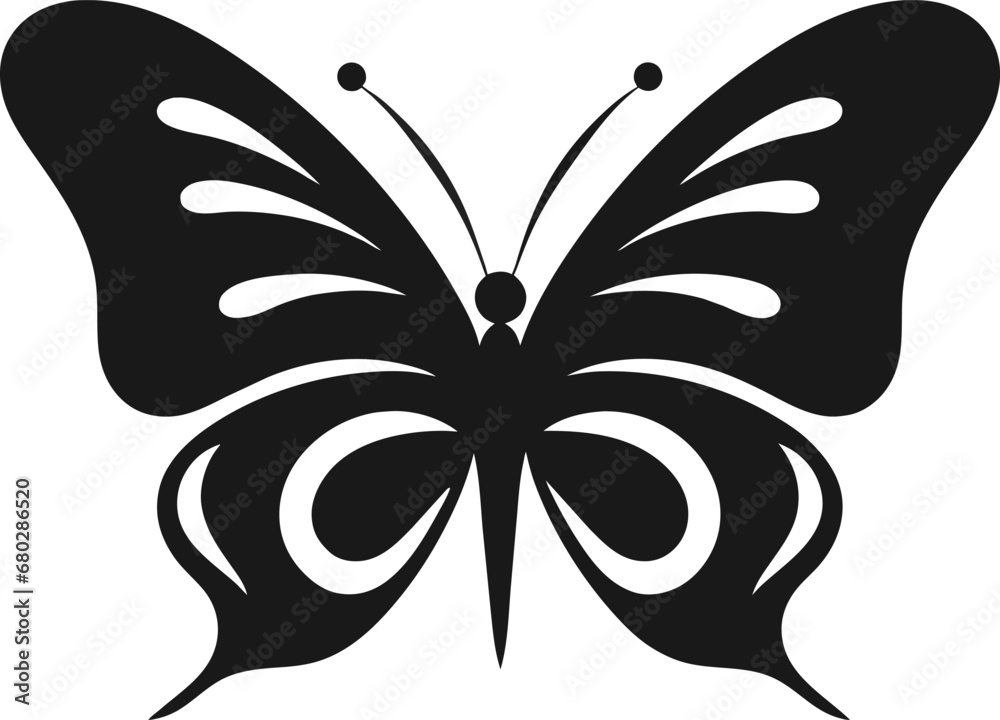 Butterfly simple flat icon vector Butterfly simple flat icon vector