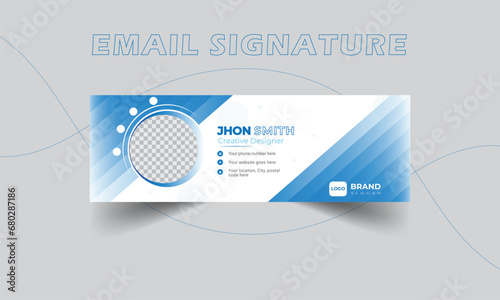 Creative Corporate Email signature template or email footer and personal social media cover templates.