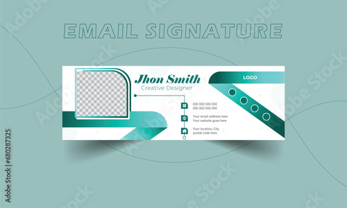 Creative business email signature template or email footer design.