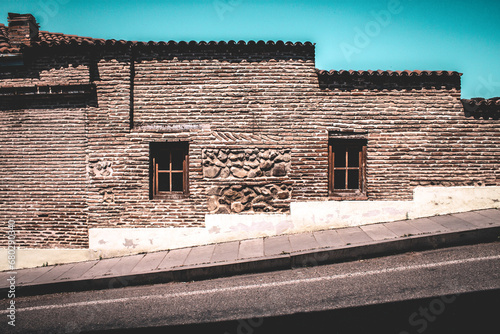 Old town Telavi, Sighahi, doors and windows, balcony, entry group, authenticity. 2019 summer