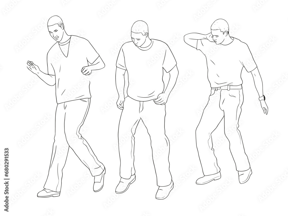 A Line Drawing Of A Man - Hip hop Trio Dancer Choreography