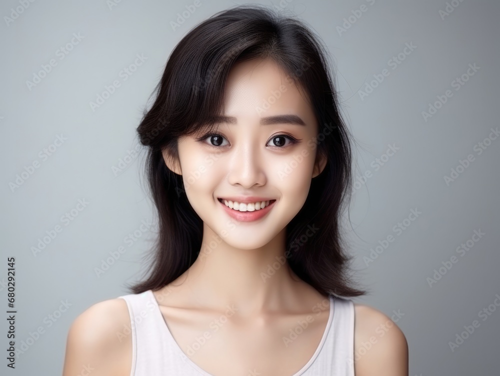 Female cute person hair portrait beauty lady pretty attractive face model asian young women Female cute person hair portrait beauty lady pretty attractive face model asian young women