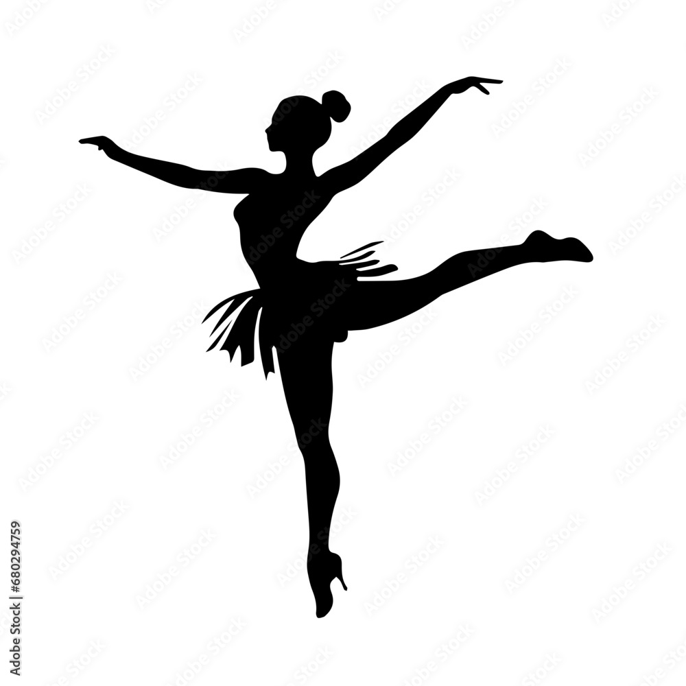 Graceful Ballet Dancer Vector Illustration Graceful Ballet Dancer Vector Illustration