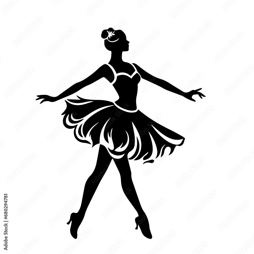 Graceful Ballet Dancer Vector Illustration Graceful Ballet Dancer Vector Illustration