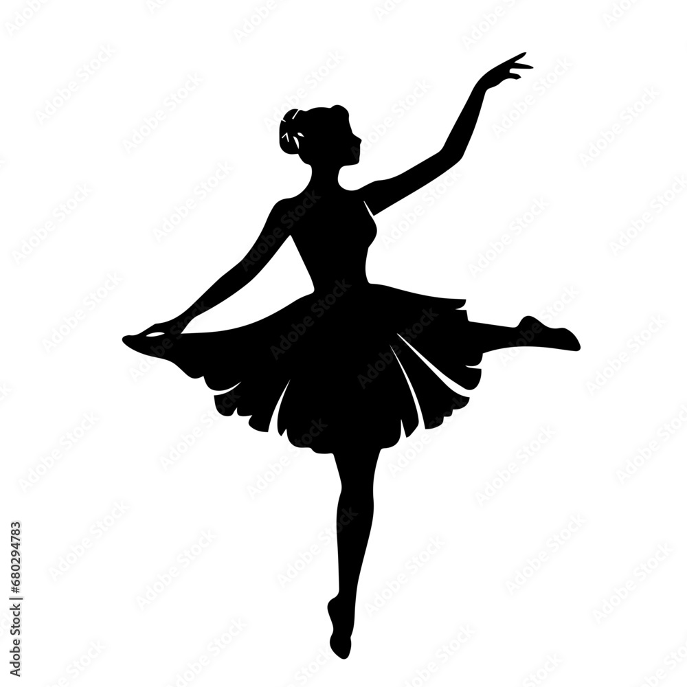 Graceful Ballet Dancer Vector Illustration Graceful Ballet Dancer Vector Illustration