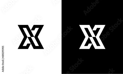 Unique outline letter X logo photo