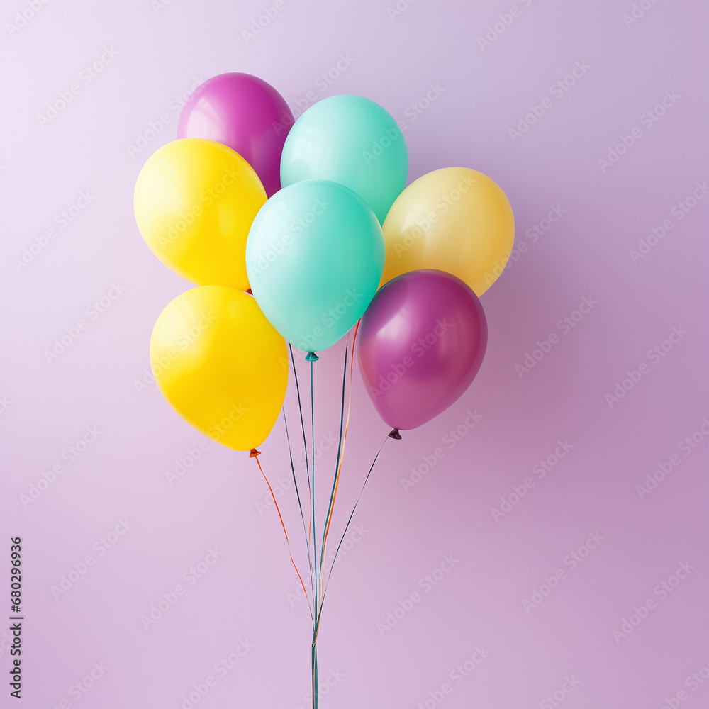 colorful balloons background,party,pastel color,pink,purple