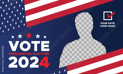 Vote 2024. Presidential election day in united states. Election 2024 USA. Political election campaign banner. background, post, Banner, card, poster design with Vote day November 5 US