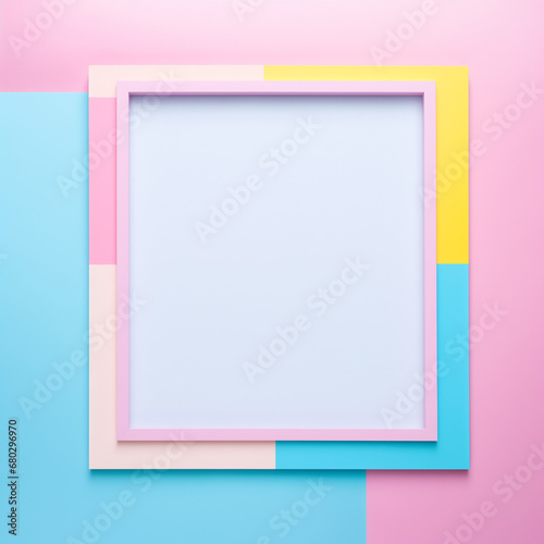 
Pastel background colors, frame for inserting advertisements,