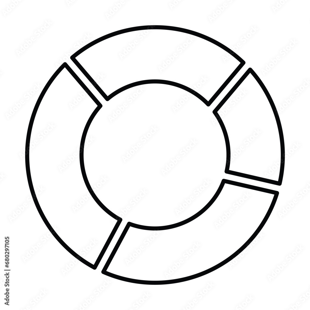 Donut Chart Icon In Outline Style Donut Chart Icon In Outline Style