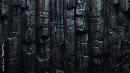 Volcanic Basalt: An image showcasing the raw, dark beauty of volcanic basalt rock formations.
