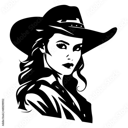 Adventurous Cowgirl Vector Illustration © Mateusz