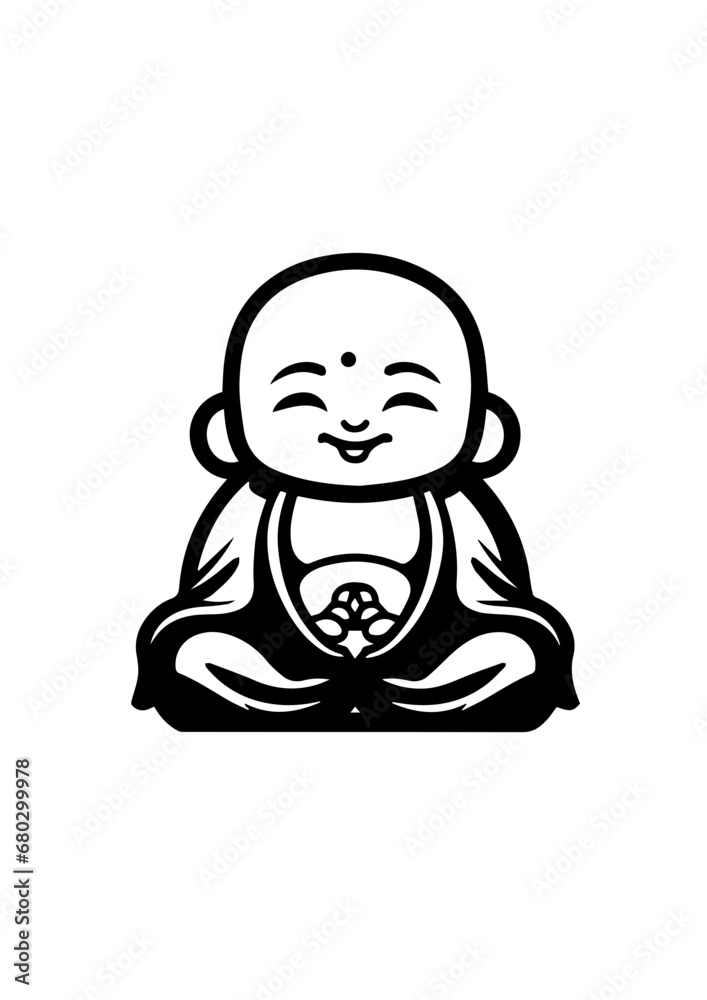 Serene Buddha Vector Illustration