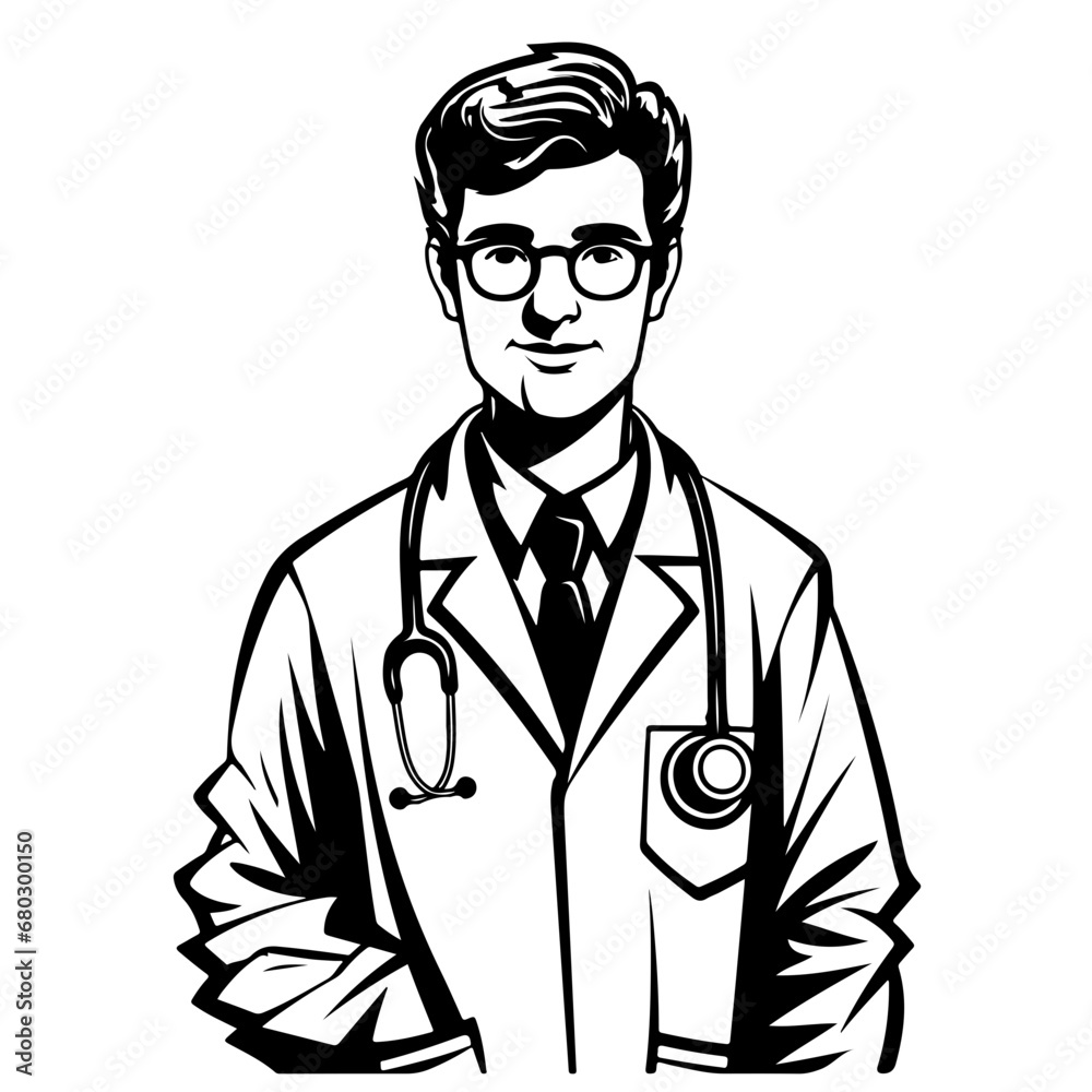 Compassionate Doctor Vector Illustration