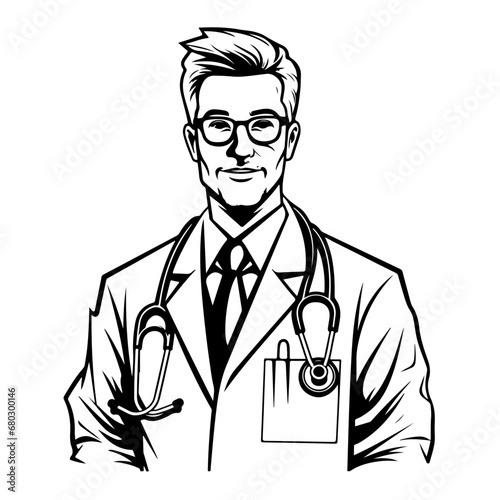 Compassionate Doctor Vector Illustration
