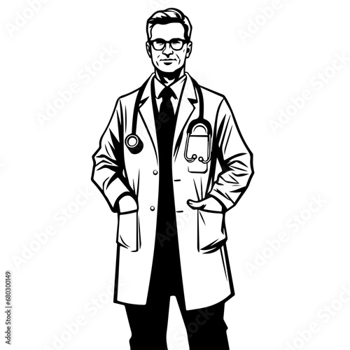 Compassionate Doctor Vector Illustration