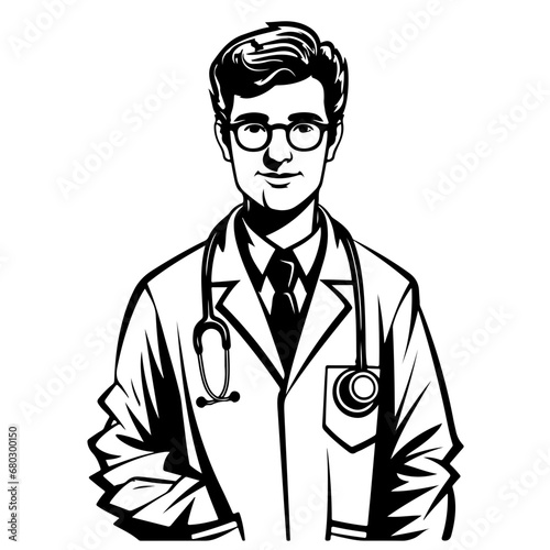 Compassionate Doctor Vector Illustration