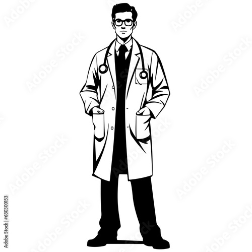 Compassionate Doctor Vector Illustration